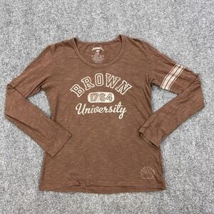 Brown Bears Shirt Womens Large Brown NCAA College Banner 47 Long Sleeve Tee Top